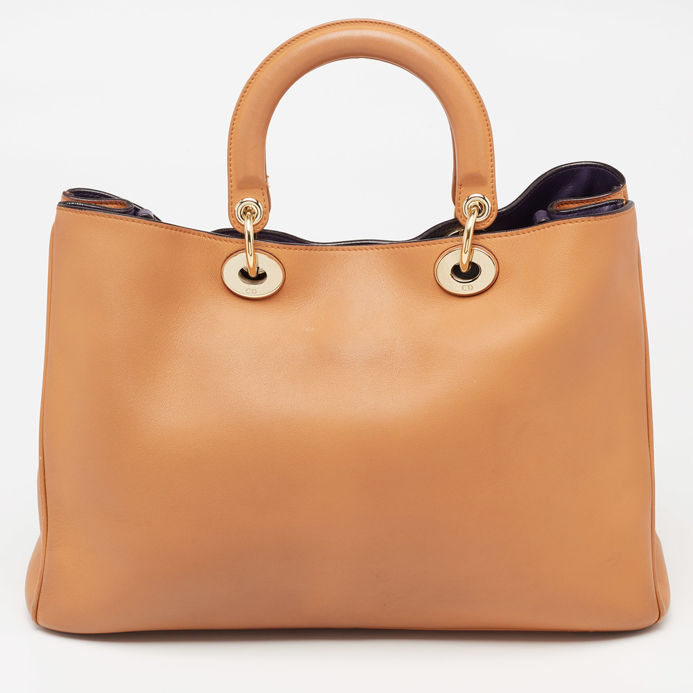 DIOR Brown Leather Large issimo Shopper Tote - Picture 4 of 9